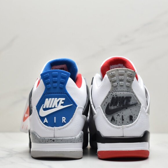 Jordan Air Jordan 4 Retro Red and Blue Mid-cut Retro Casual Sports Basketbal - Picture 3 of 8
